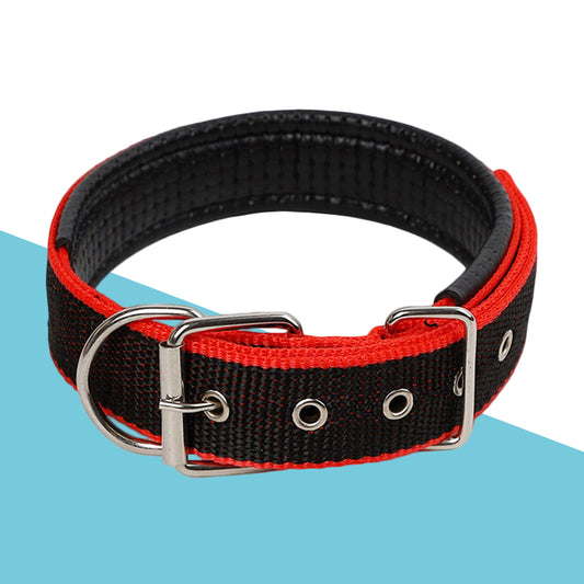 Durable Dog Collar - Red/Black